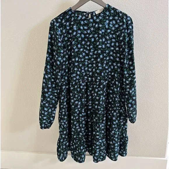 loft long sleeve floral dress LOFT Women's Floral V-Neck Long Sleeve Maxi Dress Size 4 Multicolor